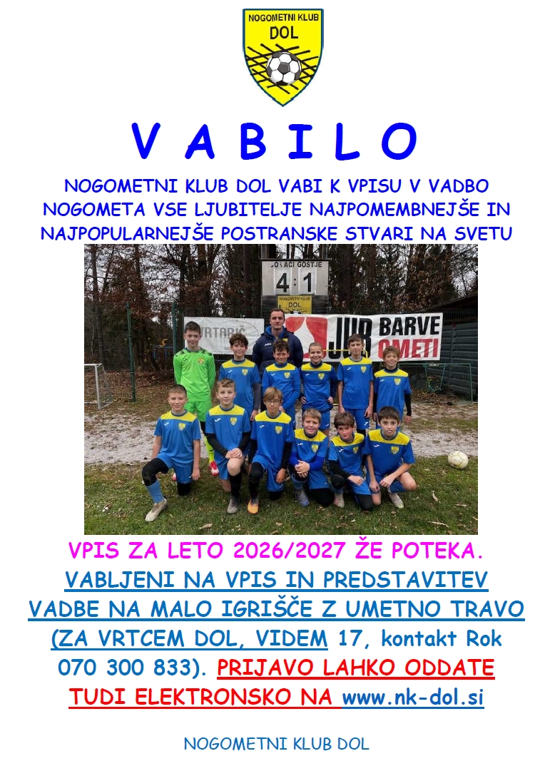 PRIJAVE NA NOGOMET - Sezona 2026/27